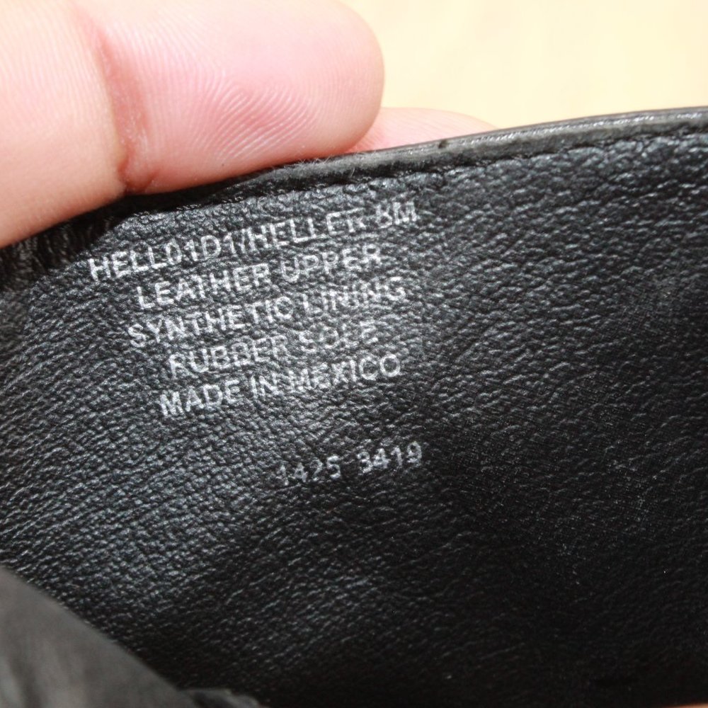 Steven Maden New York Harmon Black Leather Studded Buckle Booties Size 8 M - Picture 8 of 11